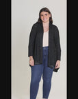 Plus Size Open Front Long Sleeve High Low Cozy Cardigan