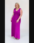 Sleeveless Empire Waist Plus Size Maxi Dress