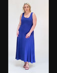 Simple A Line Plus Size  Tank Maxi Dress