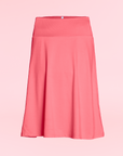 Girls Casual Solid Color Elastic Waist A Line Skirt