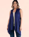 Plus Size Asymmetric Open Front Cardigan