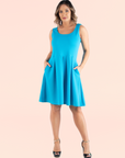 Sleeveless Plus Size Dress with Pockets