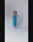 Girls Solid Color Strapless Tube Maxi Dress