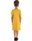 24seven Comfort Apparel Short Sleeve Girls T Shirt Dress
