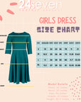 24seven Comfort Apparel Knee Length Fit and Flare Girls Comfortable Party Dress