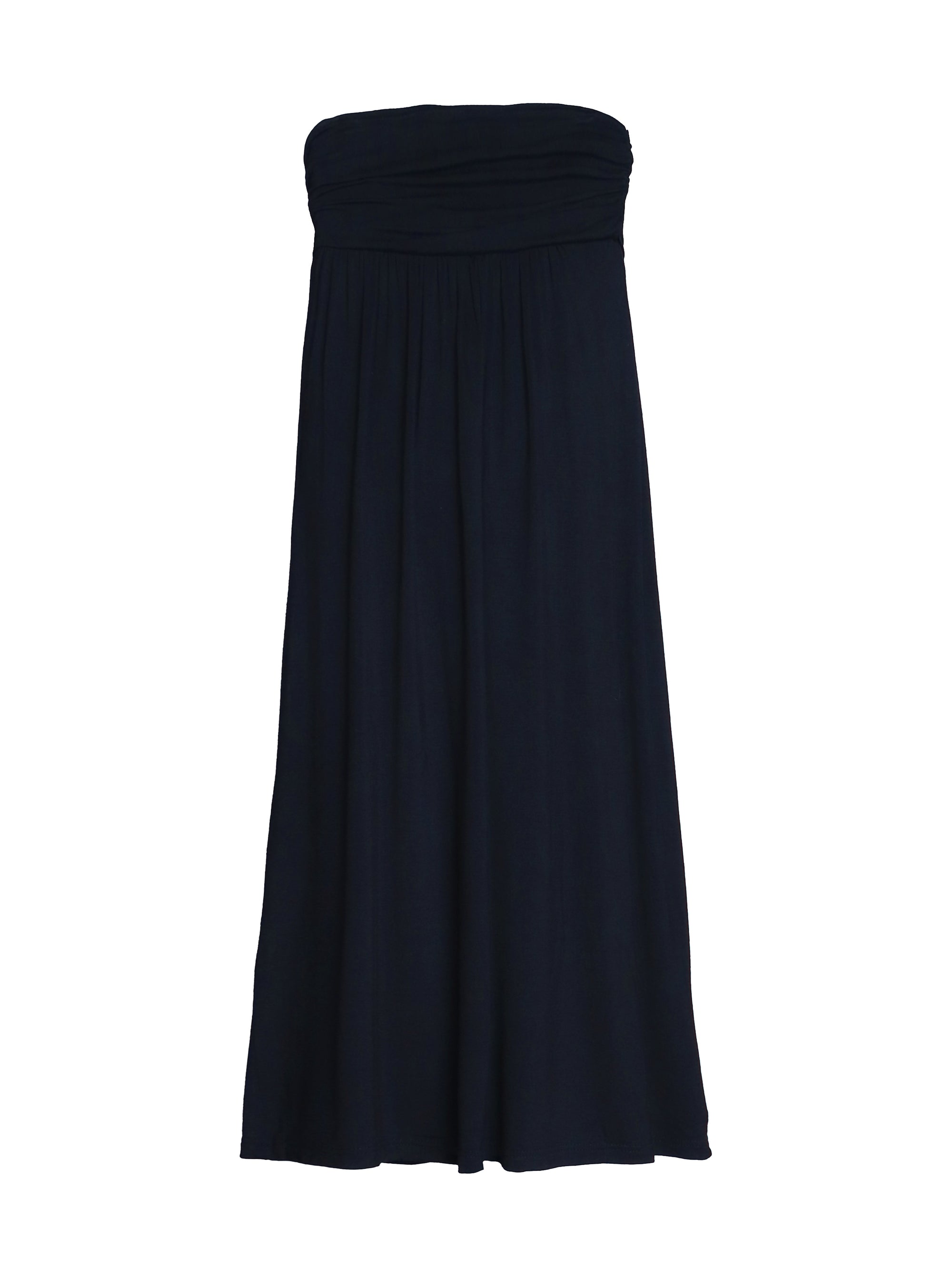 Girls Solid Color Strapless Tube Maxi Dress
