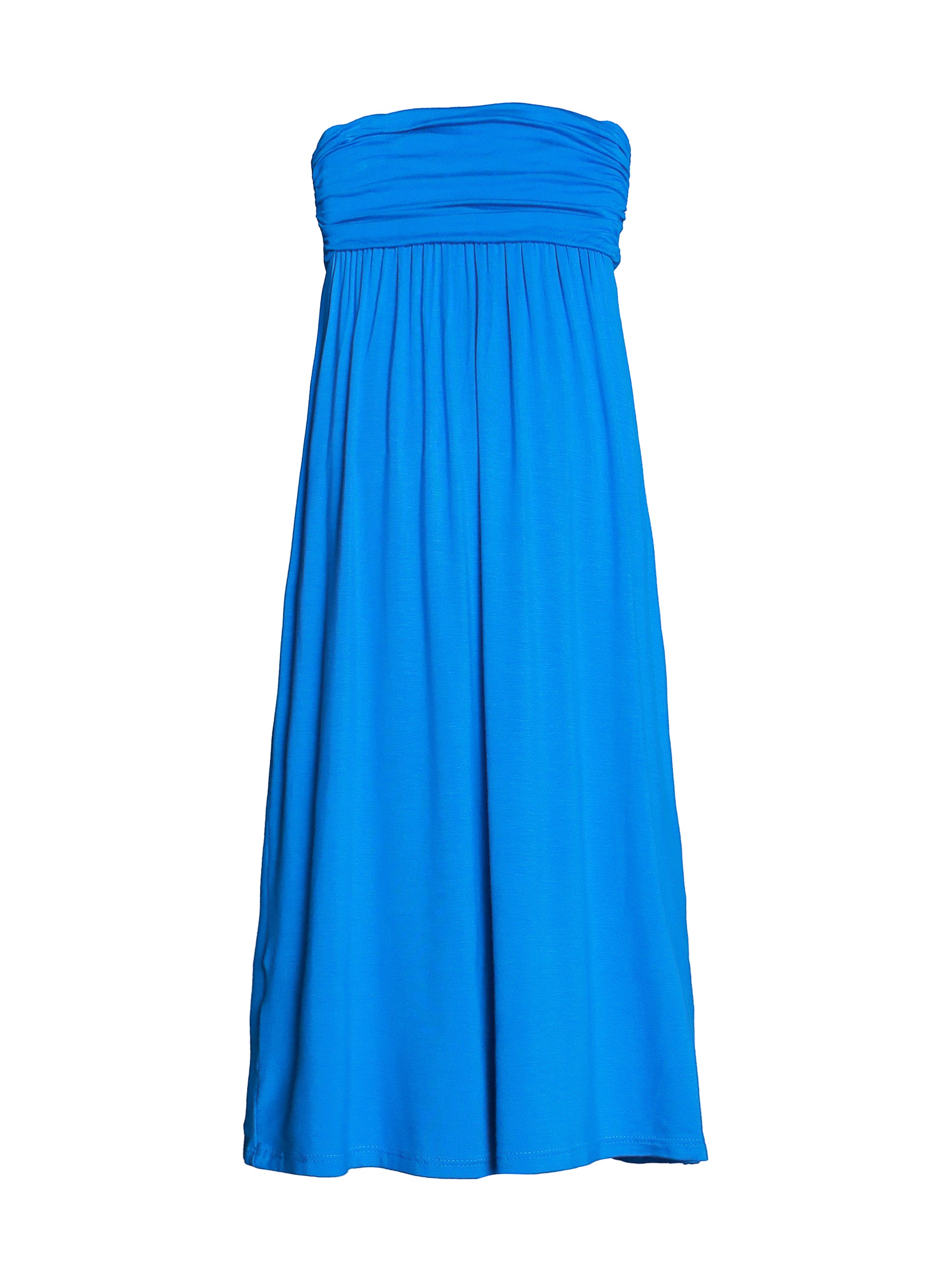 Girls Solid Color Strapless Tube Maxi Dress