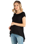 Scoop Neck High Low Maternity T Shirt