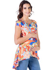 Multicolor Floral Maternity High Low Tunic Top