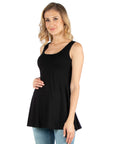Scoop Neck Sleeveless Maternity Tank Top