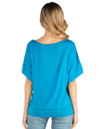 Loose Fit Dolman Maternity Top with Wide Sleeves