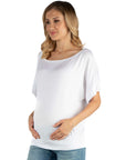 Loose Fit Dolman Maternity Top with Wide Sleeves