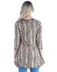 Maternity Snake Print Three Quarter Sleeve Tunic Top