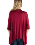 Elbow Length Sleeve Maternity Open Cardigan