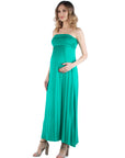 Sleeveless Empire Waist Maternity Maxi Dress