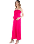 Sleeveless Empire Waist Maternity Maxi Dress