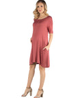 Soft Flare T Shirt Maternity Dress with Pocket Detail