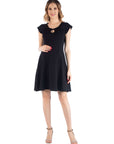 Maternity Dress with Keyhole Neck