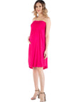 Bandeau Top Empire Waist Short Maternity Dress
