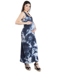 Tie Dye Fitted Razorback Maternity Maxi Dress