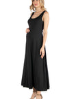 Slim fit A Line Sleeveless Maternity Maxi Dress