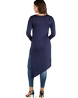 Long Sleeve  Asymmetrical Maternity Tunic Top