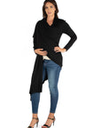 Extra Long Open Front Maternity Cardigan