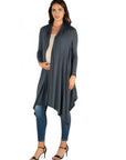 Extra Long Open Front Maternity Cardigan