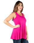 Plus Size Sleeveless Tunic Tank Top