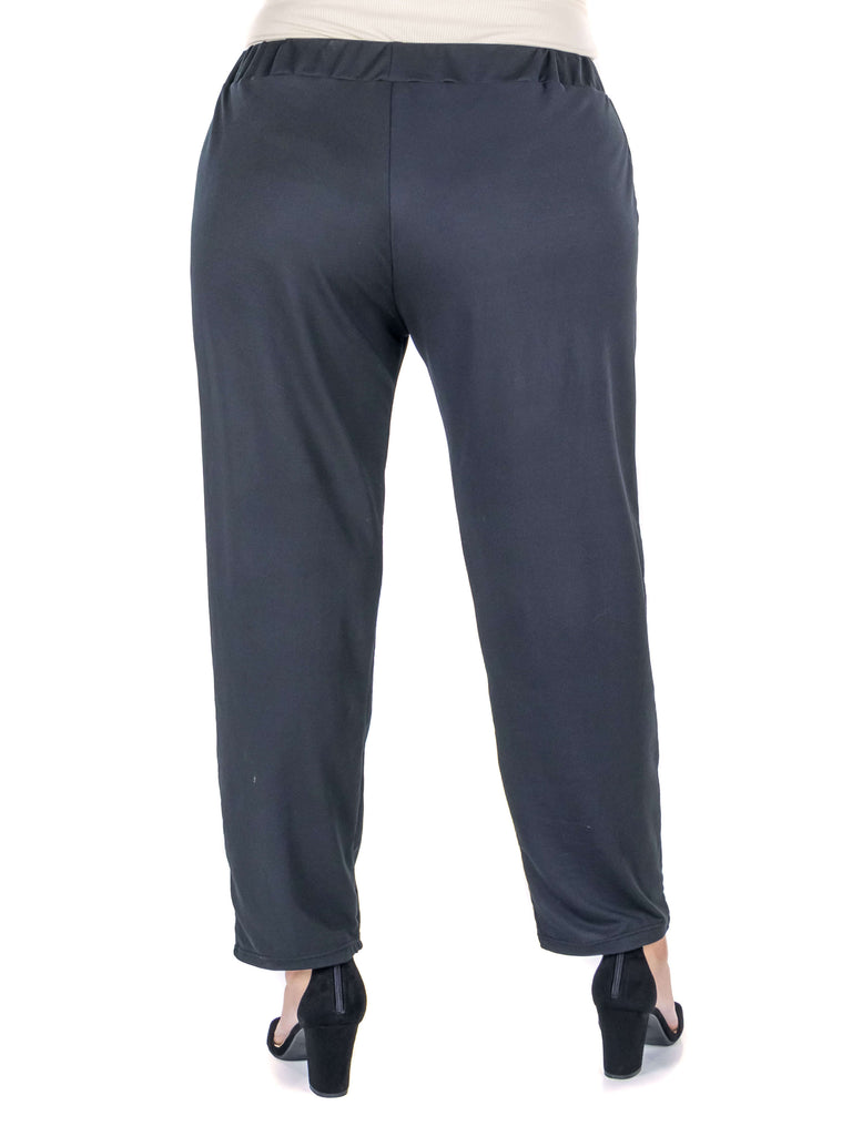 Stretch Waist Plus Size Trouser Pants With Pockets