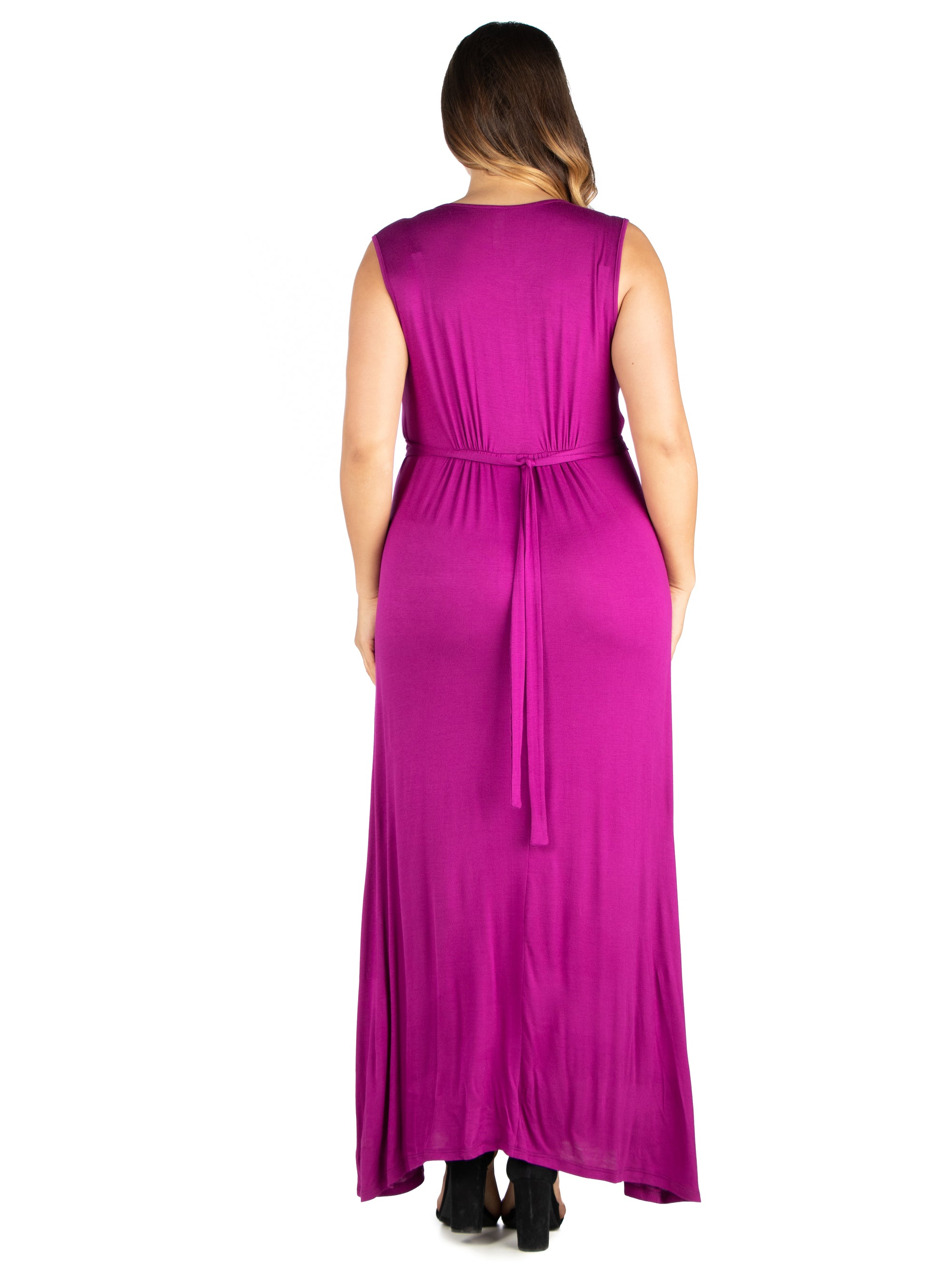 Sleeveless Empire Waist Plus Size Maxi Dress