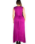 Sleeveless Empire Waist Plus Size Maxi Dress