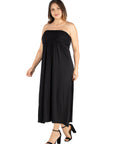 Plus Size Strapless Maxi Dress