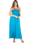 Plus Size Strapless Maxi Dress