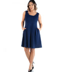 Sleeveless Plus Size Dress with Pockets