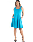 Sleeveless Plus Size Dress with Pockets