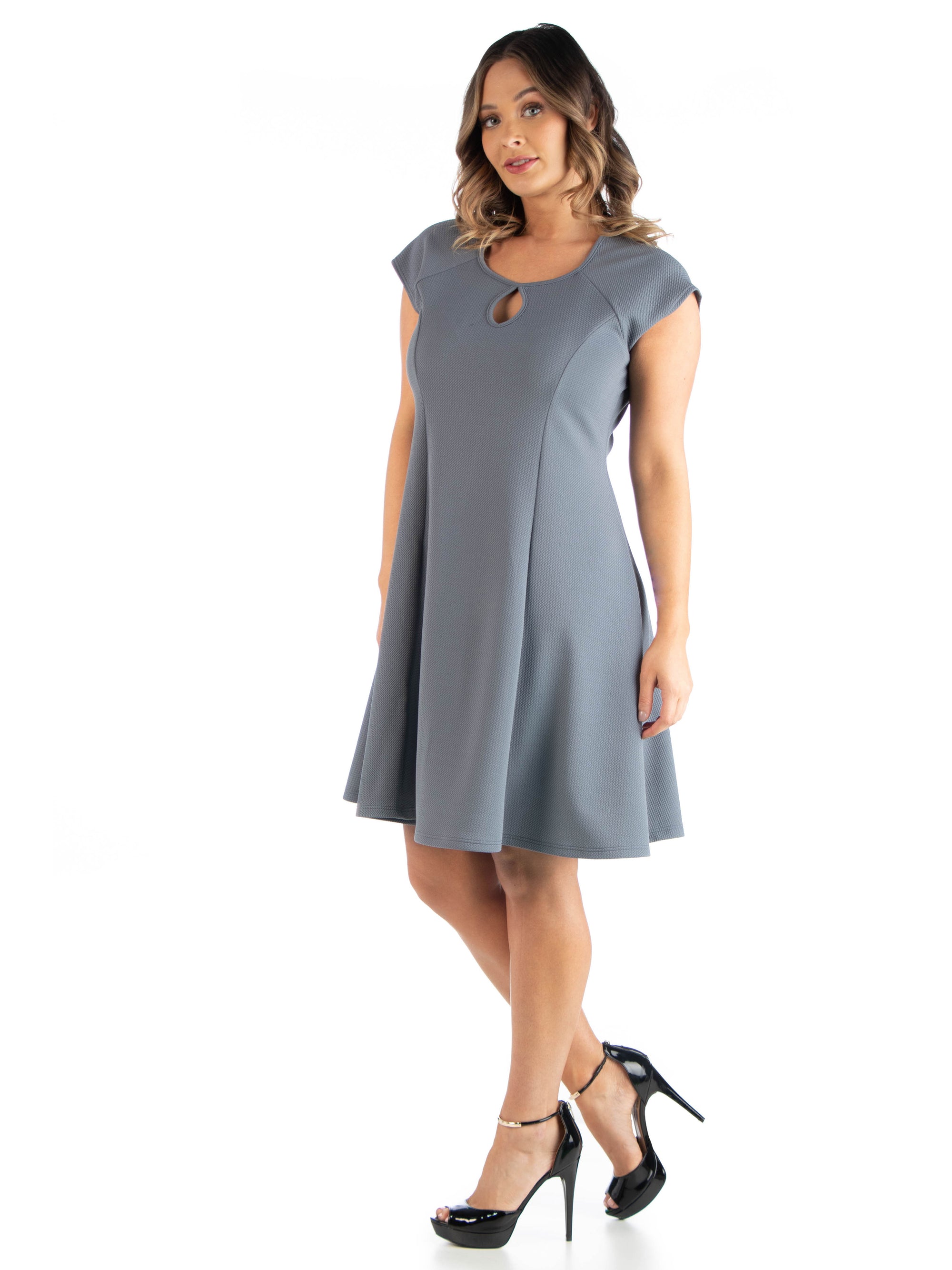 Keyhole Neck Plus Size Dress
