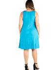 Fit and Flare Knee Length Plus Size Tank Dress