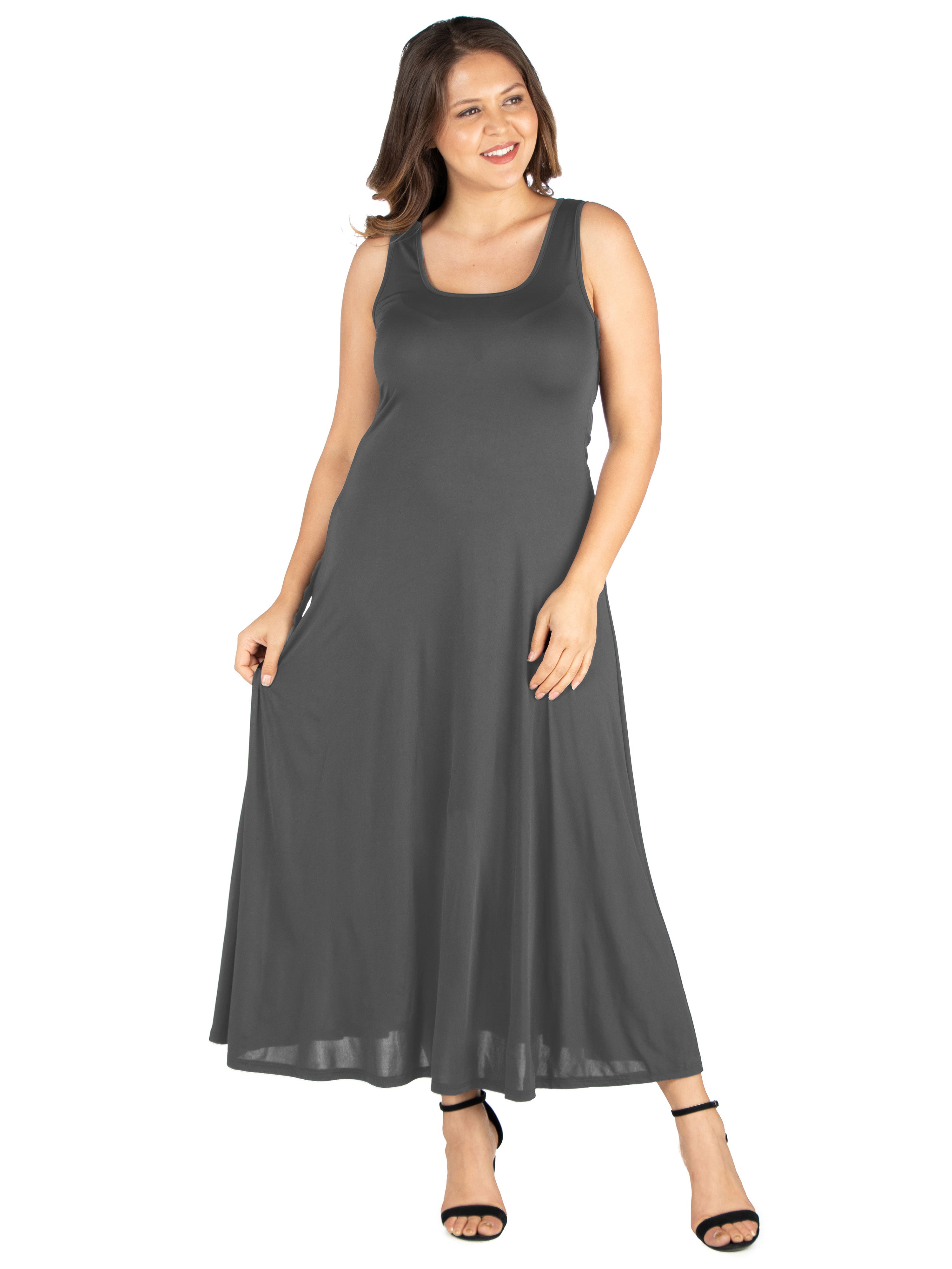 Simple A Line Size Tank Dress – 24seven Comfort Apparel