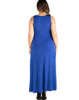 Simple A Line Plus Size  Tank Maxi Dress