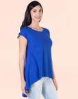 Womens Short Sleeve Casual High Low Tunic Top