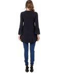 Long Bell Sleeve High Low Tunic Top