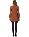 Long Bell Sleeve High Low Tunic Top