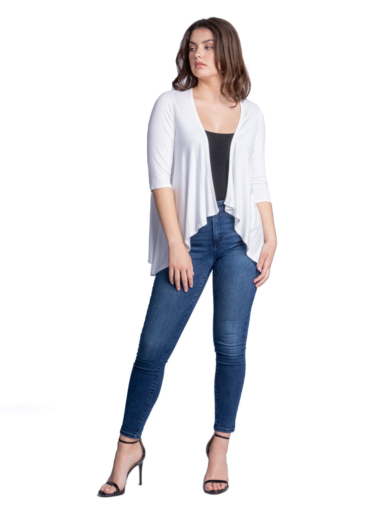 Elbow length outlet sleeve cardigan