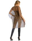 Sheer Animal Print Sheer Circle Cardigan