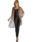 Sheer Animal Print Sheer Circle Cardigan