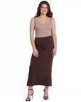 Womens Comfortable Foldover Maxi Skirt