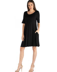 Soft Flare T Shirt Dress with Pocket Detail