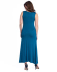 Scoop Neck Sleeveless Maxi Dress with Pockets
