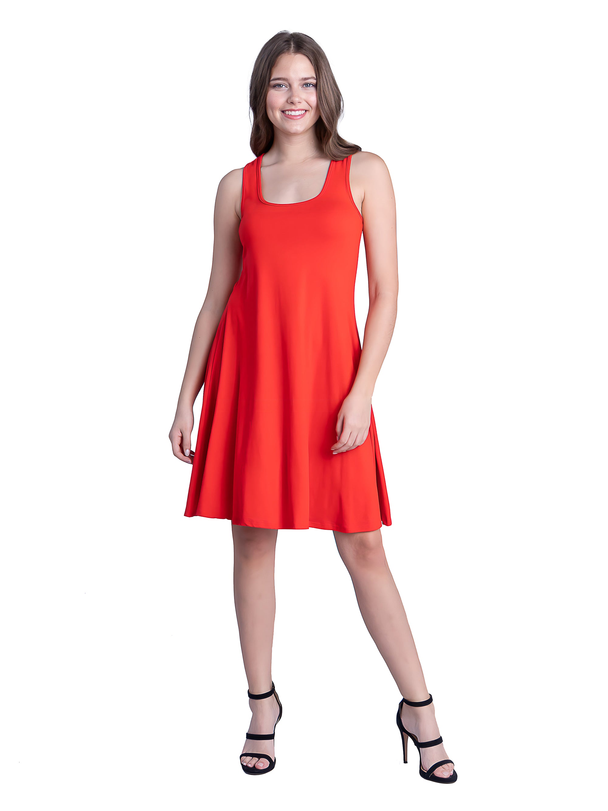 Sleeveless A Line Fit and Flare Skater Dress